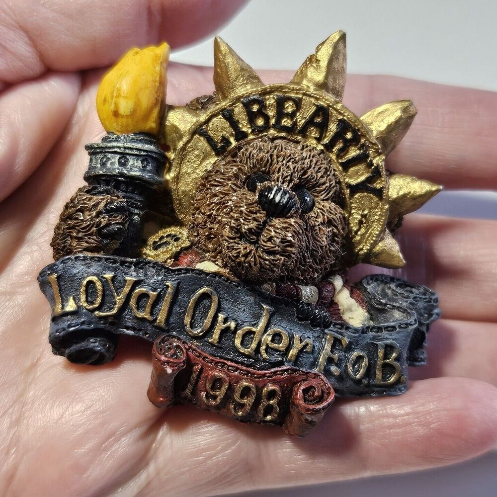 Boyds Bear Libearty Loyal Order FOB 1998 Label Pin 01998-11